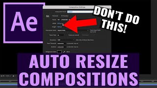 How To RESIZE Compositions In After Effects FAST