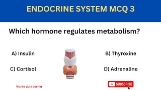 ENDOCRINE SYSTEM MCQS FOR 2024