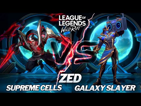 Supreme Cells Zed VS Galaxy Slayer Zed ( Skins Comparison ) Wild Rift