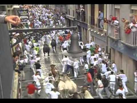 July 13 2001 encierro with Gutiérrez Lorenzo bulls in Pamplona
