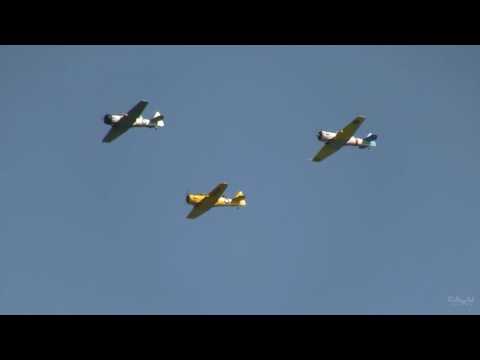 WASP 2Lt. Elaine Harmon T-6 Flyover (9-7-16)