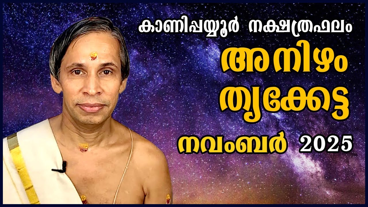 അനിഴം- തൃക്കേട്ട നവംബർ നക്ഷത്രഫലം 2025-August November-Thrikketta | Kanippayyur As