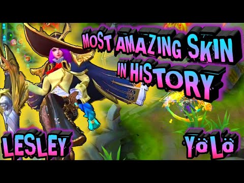Lesley New Awesome Legend Skin - Angelic Agent | Crazy Rich Skin!! Super Gameplay by YöLö | ML