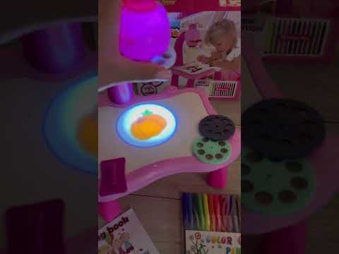 Детский стол для рисования с проектором и LED-подсветкой (Розовый) - фото 1 - id-p2881991803