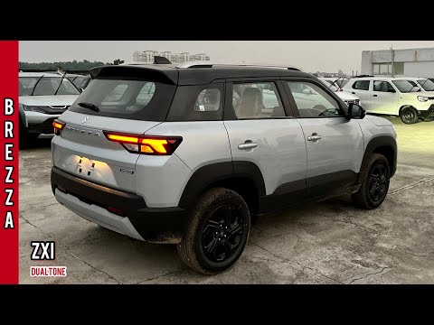 Maruti Suzuki Brezza ZXi 2022 - Silver DualTone 🔥 with SIPL Accessories! Detailed Walkaround Video
