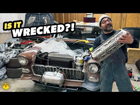 EPIC TEARDOWN on my NASCAR Powered '55 Chevy! Can we SAVE this $$$ Engine??! - PART 2