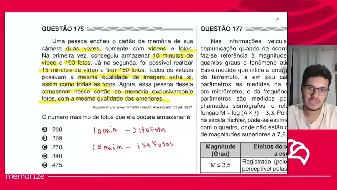 Resolução em Vídeo — Questão 136 ENEM 2017 PPL