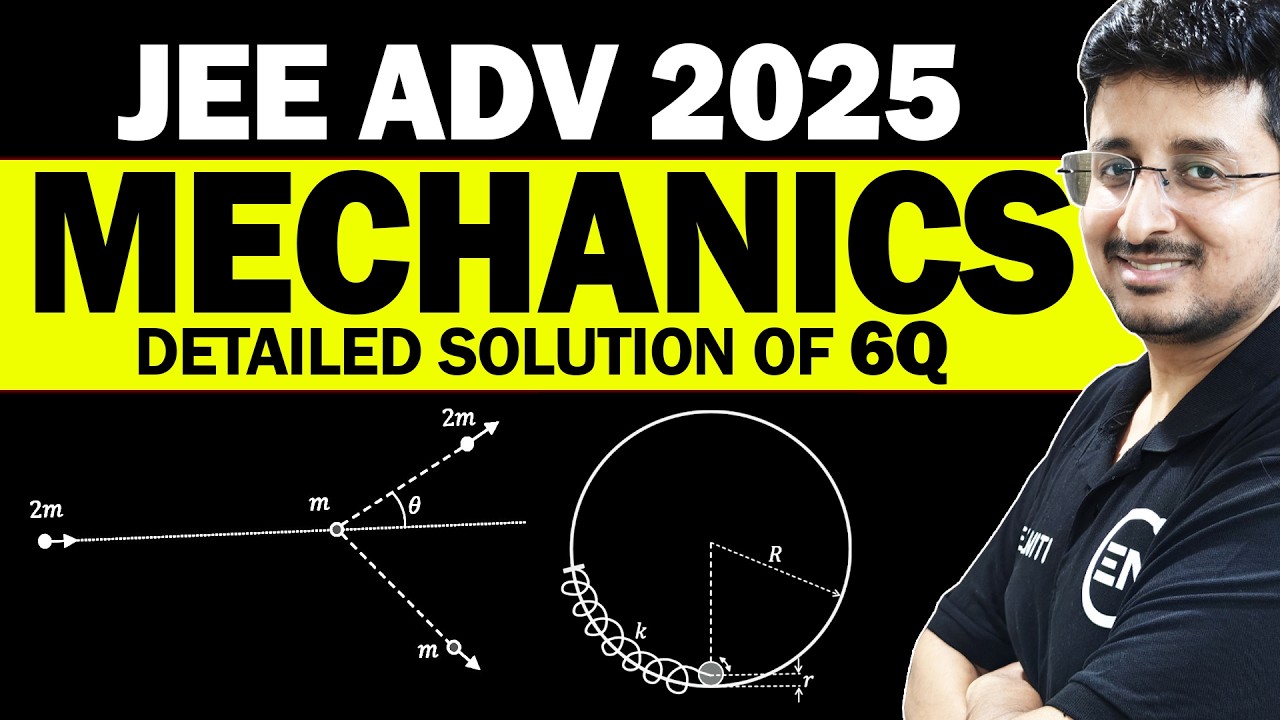 JEE Adv 2025 Solutions | Mechanics 6 Questions | Advanced PYQs | Eduniti | Mohit Sir