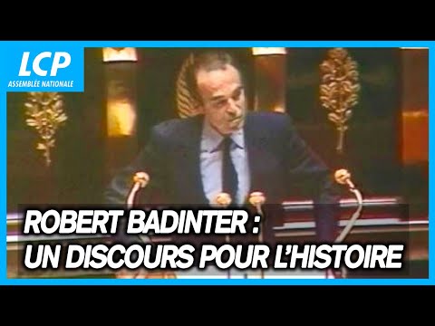 Robert Badinter prononce son discours sur l'abolition de la peine de mort à l'Assemblée nationale, 1981