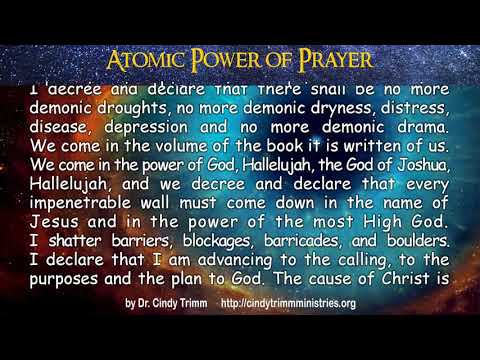 Download Dr Cindy Trimm Atomic Prayer 3gp Mp4 Codedwap Prolonged seasons of prayer and fasting creates the new wine skin that can hold the new wine, and allows us to i read arthur wallis's book after reading franklin hall's 'atomic power with god'. codedwap