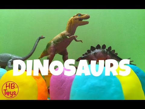 Dinosaurs Toys 🍓 Dinosaur Eggs | Play Doh Surprise Eggs BIG Dinosaur Toys | T Rex Toys Dinosaur Game Video
