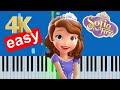 Sofia The First Theme Song Easy Piano Tutorial 4K
