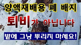 [텃밭농부. 1,279]  양액 재배용 폐배지는 퇴비가 아닙니다. 밭에 뿌리지 마세요!