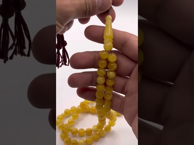 سبحه كهرمان كالنقرادي مموج طبيعي فرز