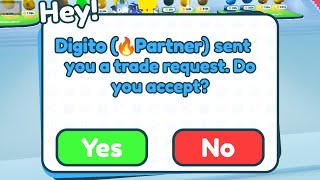Digito Sent Me A Trade Request And THIS HAPPENED... (Pet Simulator X)