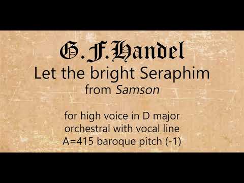 Let the bright Seraphim: high voice, with vocal line A=415