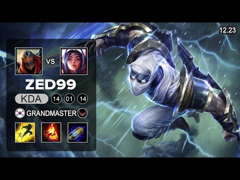 ZED99 Zed vs Irelia Mid - KR Grandmaster - Patch 12.23 Season 12