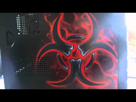PC Gehäuse / Case Tower Airbrush Biohazard Biological Design