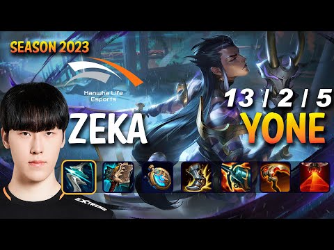 HLE Zeka YONE vs SYNDRA Mid - Patch 13.22 KR Ranked
