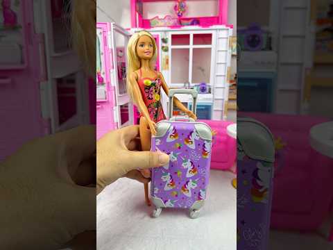 Satisfying With Unboxing Barbie Suitcase Set Toys, ASMR Video #shorts