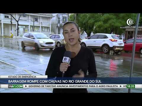 Barragem rompe com chuvas no Rio Grande do Sul