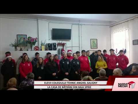 Elevii Colegiului Tehnic Anghel Saligny au colindat la casa de bătrâni din Baia Sprie