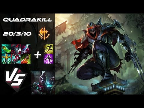 MID Zed vs Ekko [QUADRAKILL] - EU Grandmaster Patch 25.24