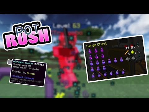 Sharp III DRAGON Sword + Potion RUSH = High Kills | Hypixel UHC