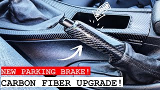 How to Replace BMW Parking Brake Handle BMW E90 E92 | Carbon Fiber Parking Brake Handle Upgrade!
