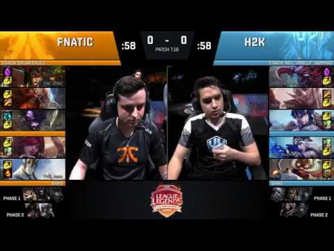 FNC vs H2K Game 1 Highlights | 2017 EU LCS Summer 3rd Place | Fnatic vs H2K