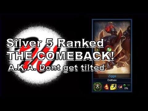 League of Legends - Silver V Ranked Win w/ Ziggs! The Comeback is Real!