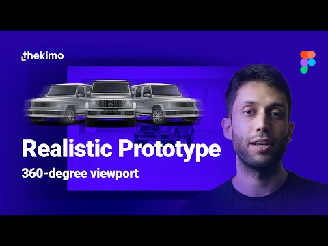 G-class 360 degree viewport realistic prototype in figma