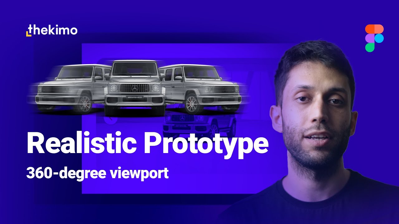 G-class 360 degree viewport realistic prototype in figma