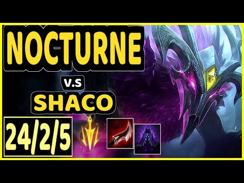 SELFMADE (NOCTURNE) vs SHACO - 24/2/5 KDA JUNGLE CHALLENGER GAMEPLAY - EUW