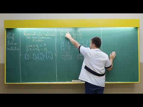 Matemática - Prof. Fabio -  2ª Série E.M.  Representação Matricial de um Sistema Linear