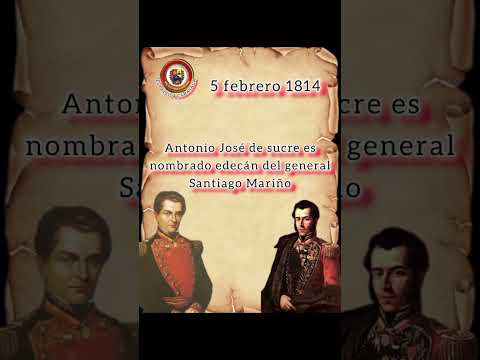 #efemeride #5febreroAntonio José de Sucre, Es Nombrado Edecán del General Santiago Mariño