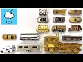 Gold Vehicles collection tomica transformers siku steam train double decker bus batmobile