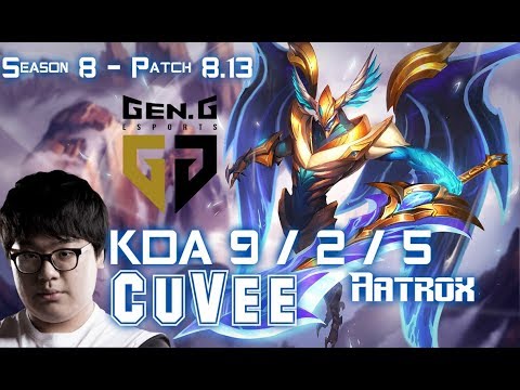 GEN CuVee AATROX vs DARIUS Top - Patch 8.13 KR Ranked