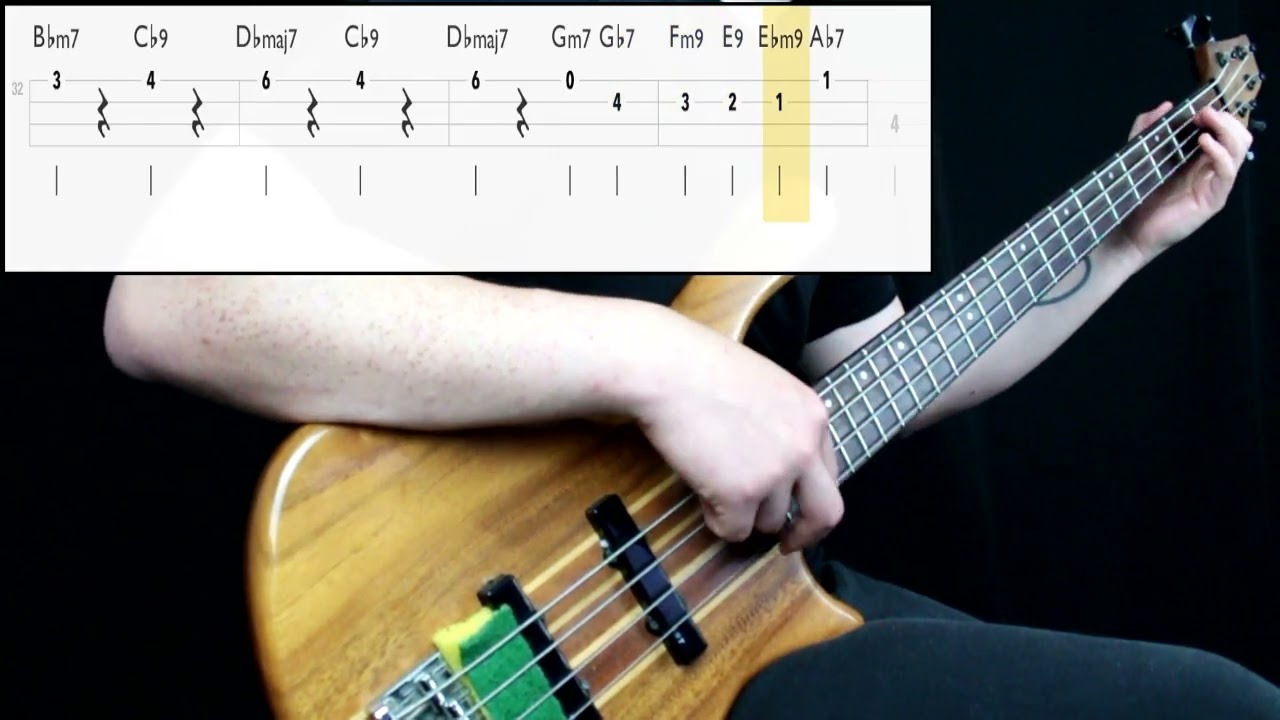 Nat King Cole - The Christmas Song (Merry Christmas To You) (Bass Cover) (Play Along Tabs In Video)