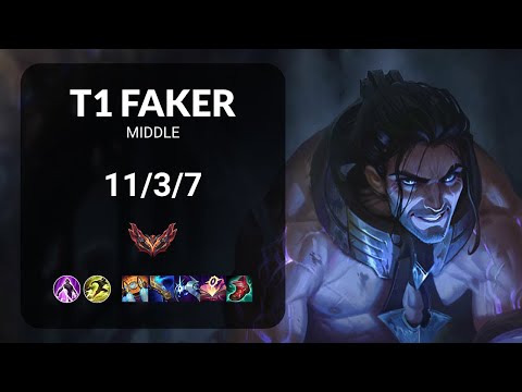 T1 Faker Sylas vs Corki MIDDLE - KR GRANDMASTER Patch 15.9