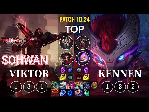 KT SoHwan Viktor vs Kennen Top - KR Patch 10.24
