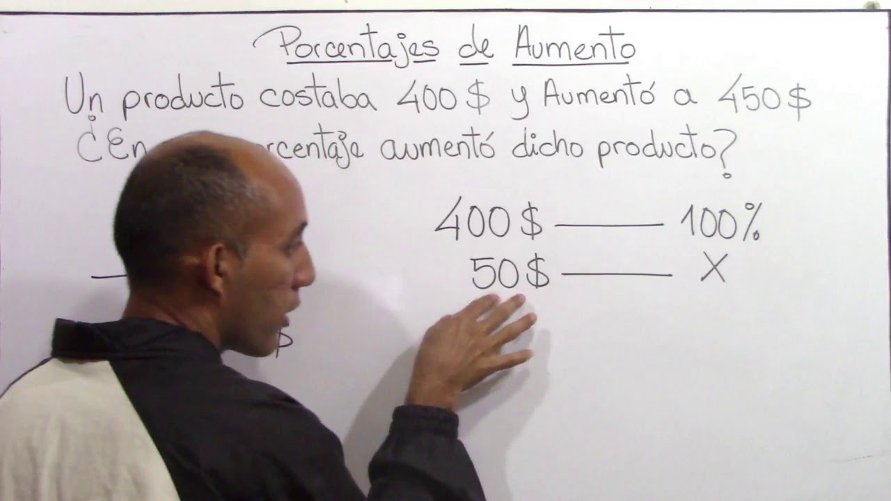 Porcentajes de Aumento (Recargo) - ¿En que porcentaje aumentó el precio de un producto