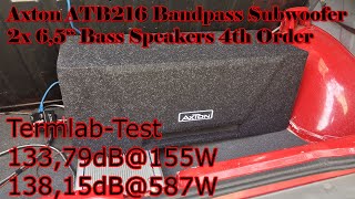 Axton ATB216 Bandpass Subwoofer Auto Subwoofer 2x 16cm Subwoofer Erfahrung Bass Test