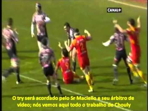 RugbyMania - Essais / tries - Stade Français vs Perpignan - Top 14 Orange 2010/11 - J20 rugby