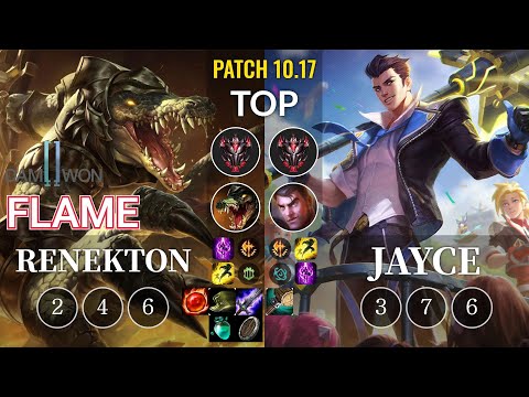DWG Flame Renekton vs Jayce Top - KR Patch 10.17