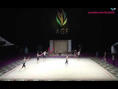 Spain 2 hoops + 6 clubs Training 2 - WC Baku 2016