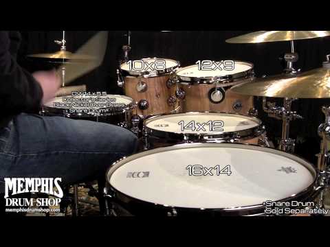 DW Collector's Series Exotic Heartwood Curly Maple Drum Set 22/10/12/14/16