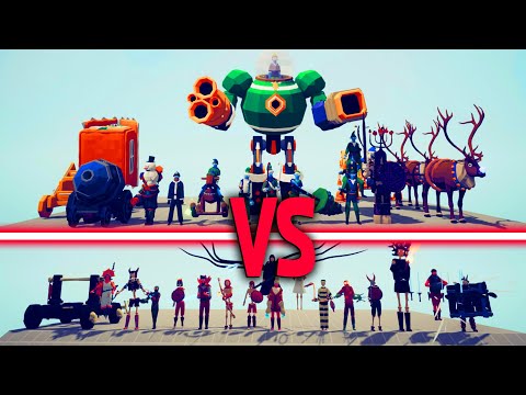 MEGA SPOOKY TEAM vs MEGA HOLIDAY TEAM | TABS - Totally Accurate Battle Simulator