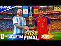 FC 26 Argentina Vs Spain FIFA World Cup 2026 Final Messi PC Gameplay 4K60 Penalty Shootout