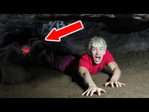 EXPLORING ABANDONED SPIDER CAVE!! (HAUNTED)